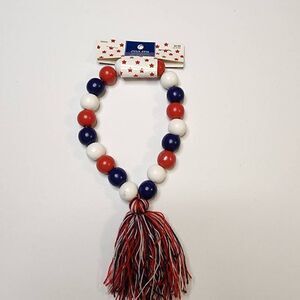 NWT July 4th Patriotic Bead Decor